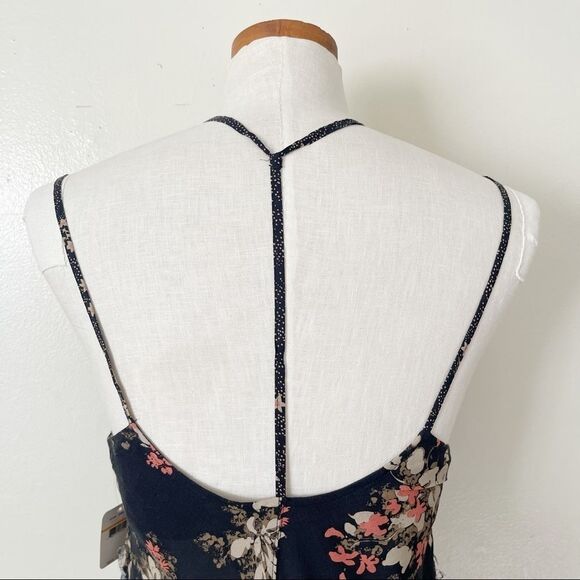 Vintage Free People Intimately Black Combo Mini Slip Dress NWT size Small - Picture 5 of 8